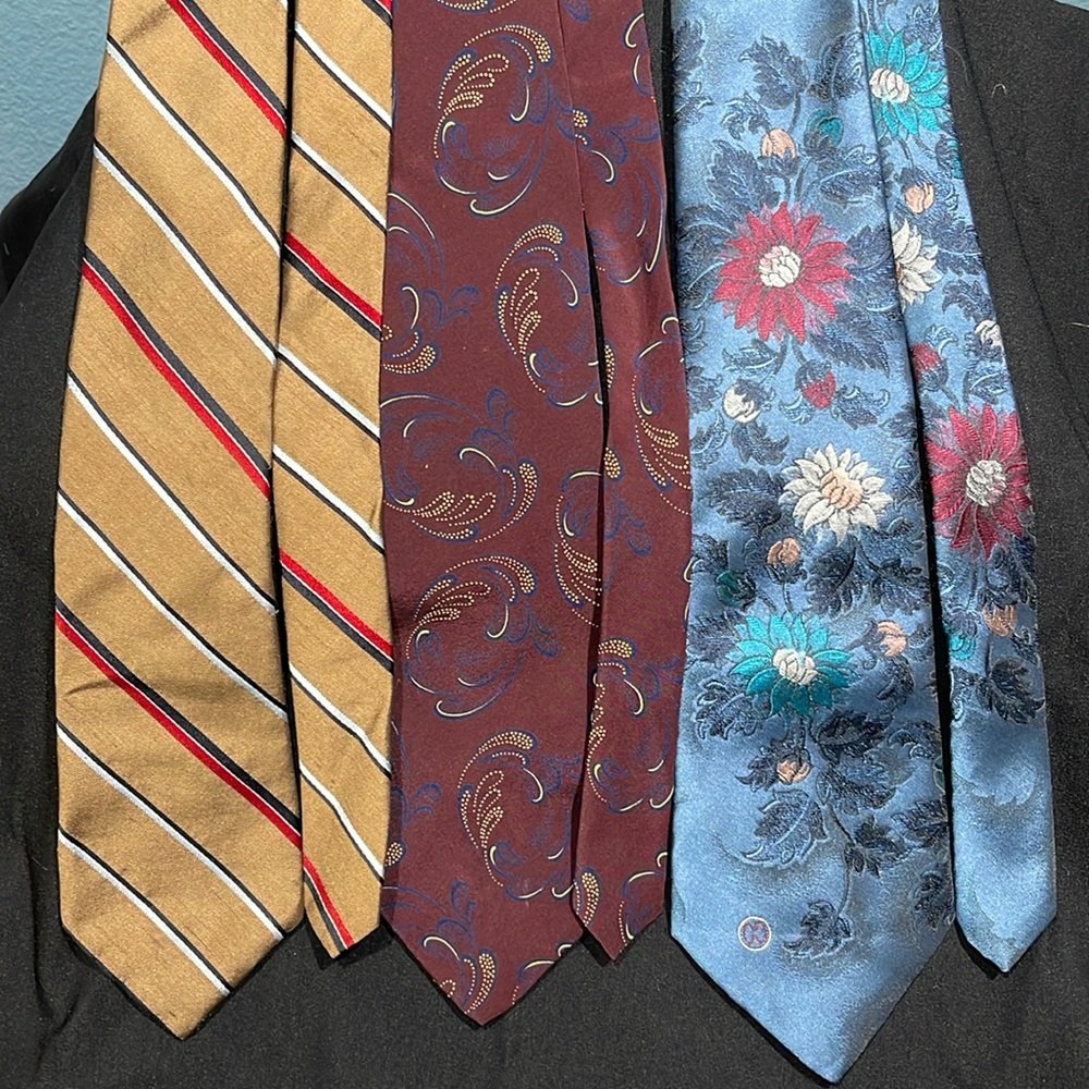 Three Halston neck ties